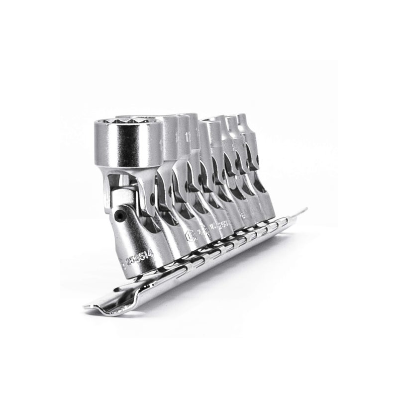 Genius Tools US-209M - 9 Piece 1/4" Drive Universal Hand Socket Set (12-Point), Metric 6mm-14mm Sizes, Cr-V Steel - Image 3